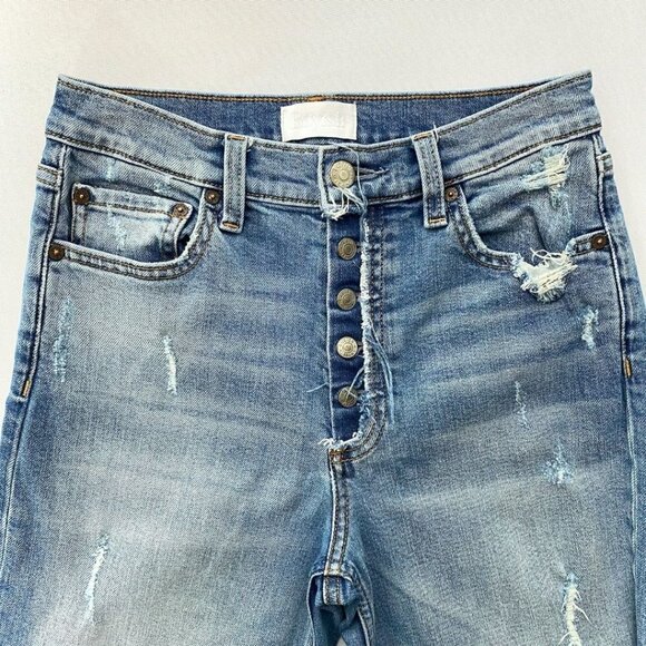 BOYISH MIKEY HIGH RISE BUTTON FLY RAW CROPPED LEG JEANS - 26 - Picture 5 of 11